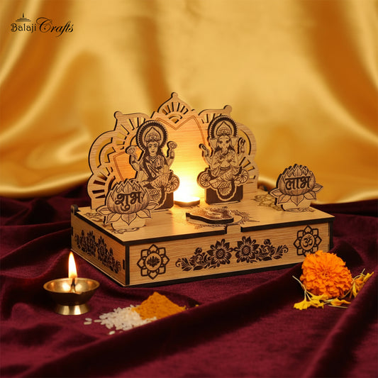 Mandir Portable Wooden Mini Mandir 02