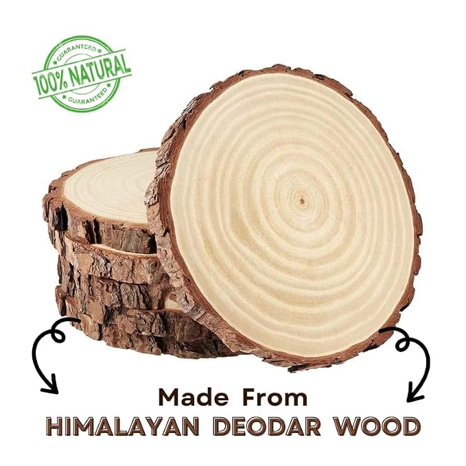 Personalized Wooden Photo Frame with Stand | Natural Himalayan Deodar Wood | Custom Engraved Photo Gift | Round Wooden Slice Plaque | Birthday, Anniversary & Couple Gift